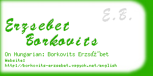 erzsebet borkovits business card